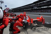 Ryan Briscoe in the pits at the Indianapolis 500